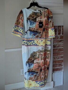 STYLEWE Scenic Print Sheath‎ Dress in Multi-Color